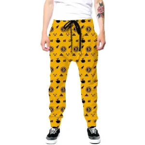 Bitcoin HODL Yellow Joggers