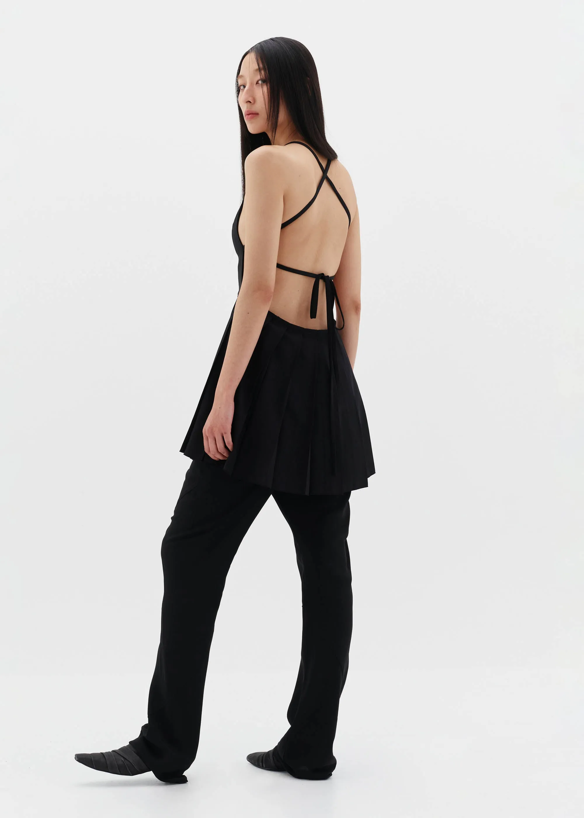 Black Apron Mini Dress