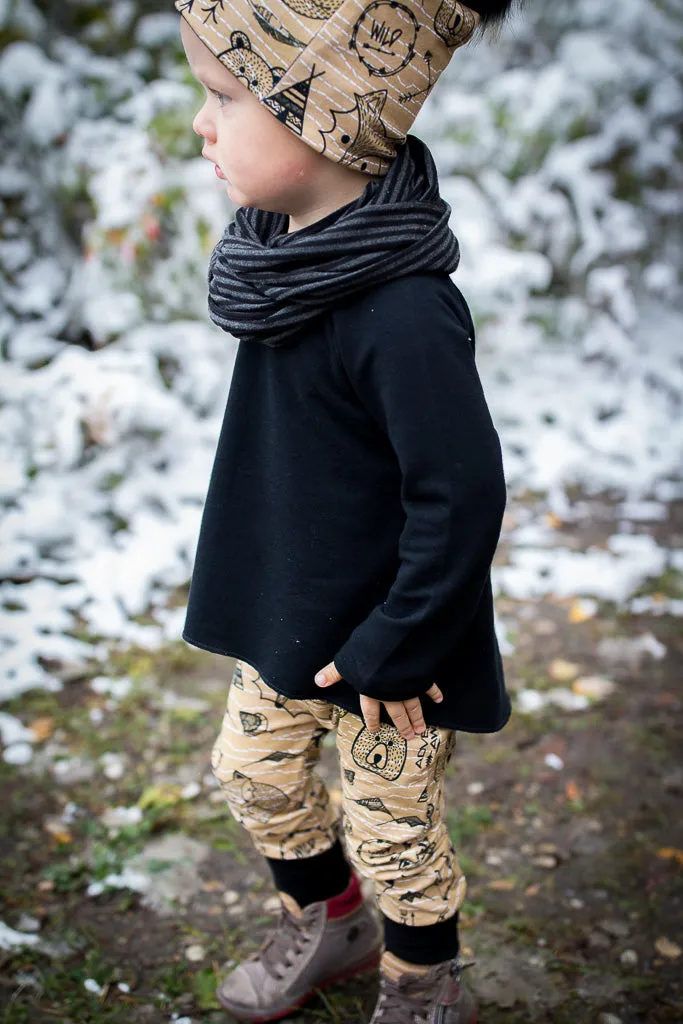 Black Hi-Lo Tee-Bamboo