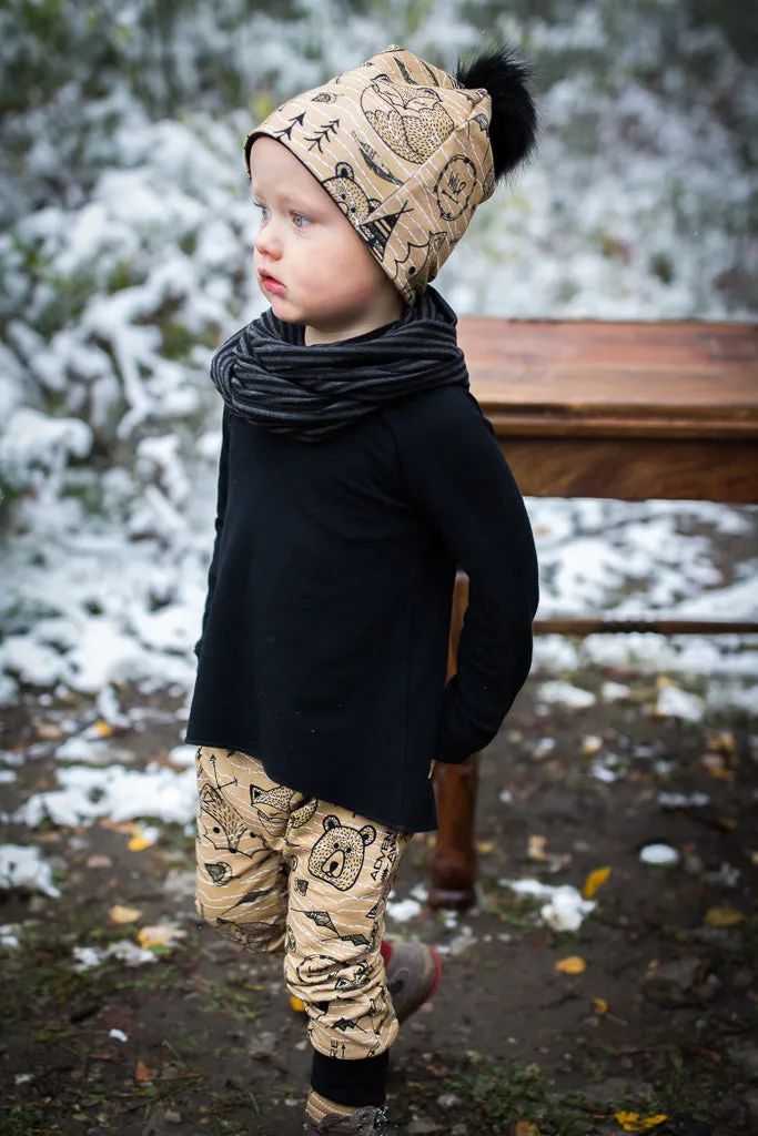 Black Hi-Lo Tee-Bamboo