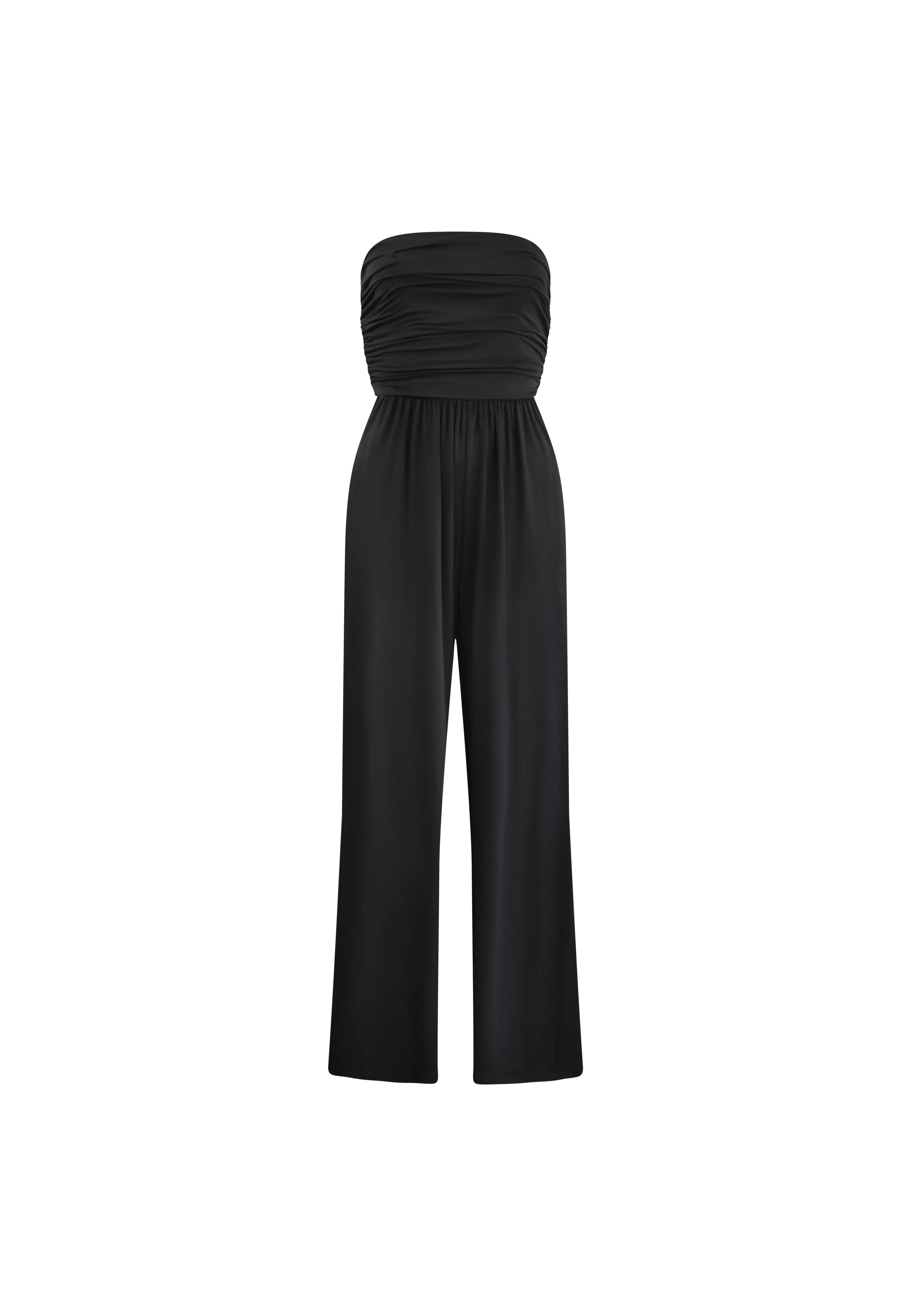 Black Jersey Bandeau Jumpsuit