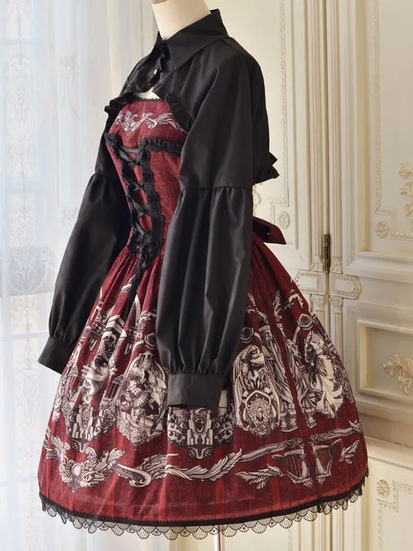 Black Lolita Cover-ups Ruffles Top Polyester Cover-Up Lolita Outwears