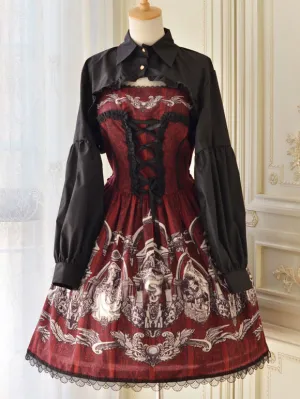 Black Lolita Cover-ups Ruffles Top Polyester Cover-Up Lolita Outwears