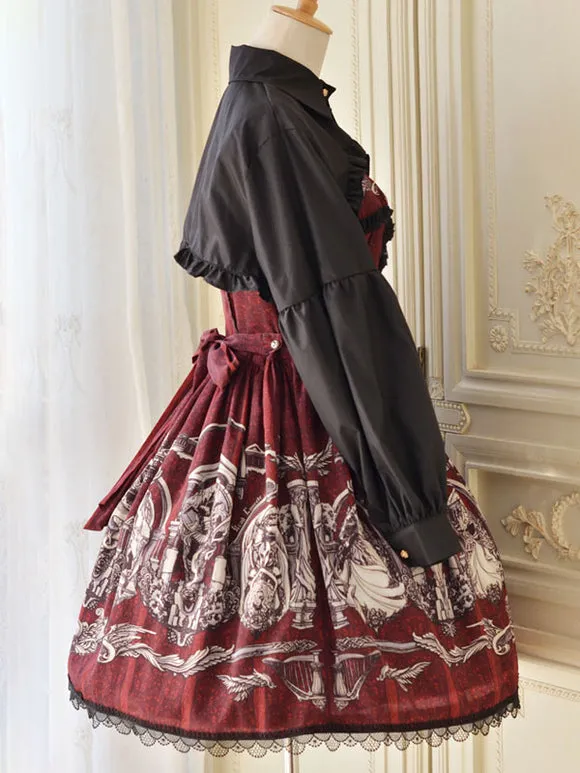 Black Lolita Cover-ups Ruffles Top Polyester Cover-Up Lolita Outwears