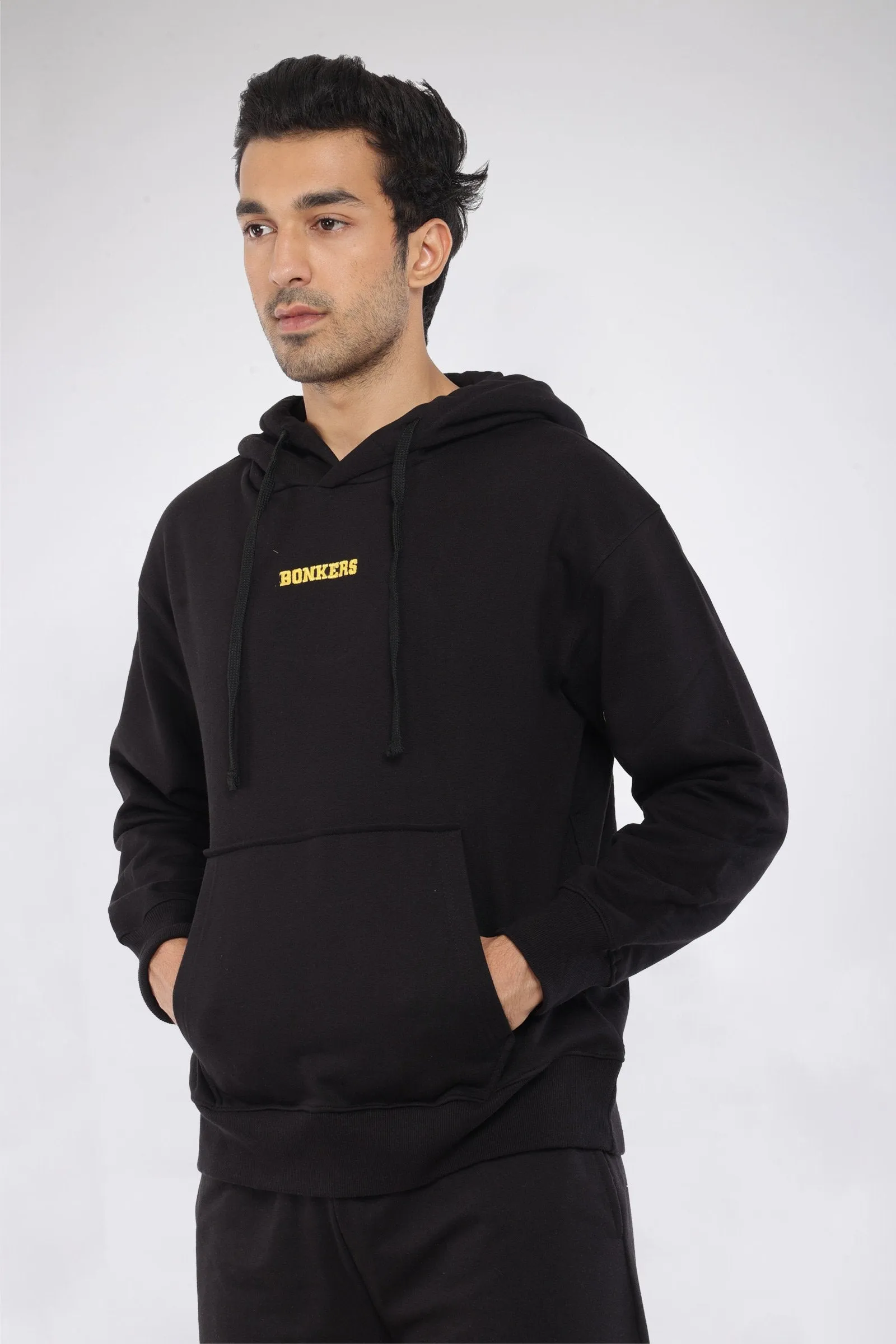 Black Signature Oversized Heavyweight Hoodie (Fleece)