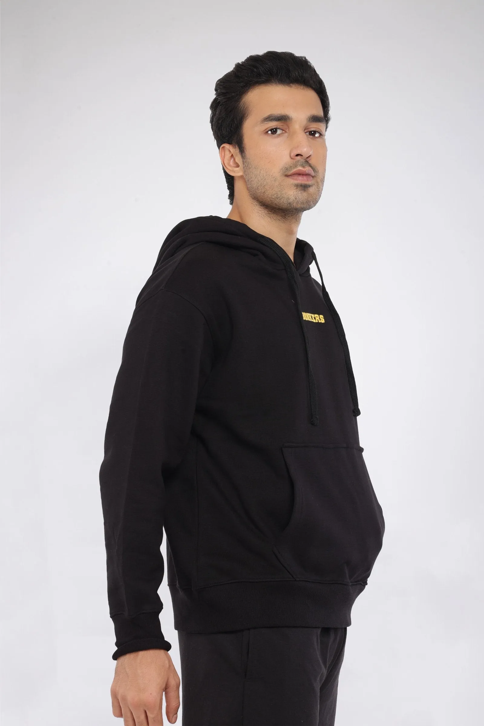 Black Signature Oversized Heavyweight Hoodie (Fleece)