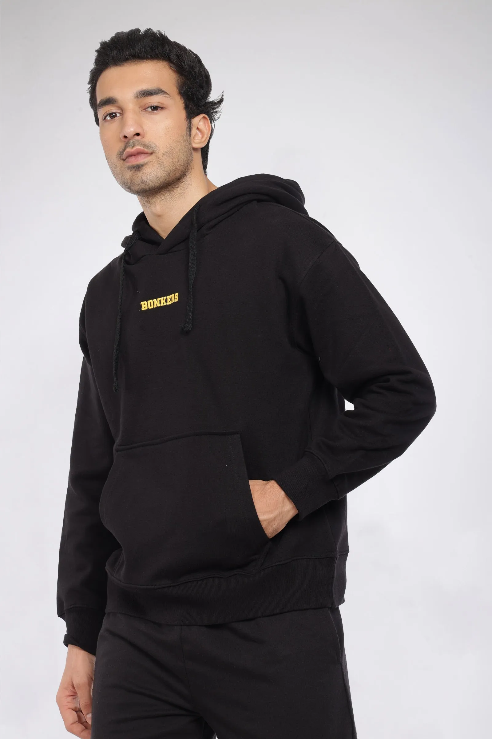 Black Signature Oversized Heavyweight Hoodie (Fleece)