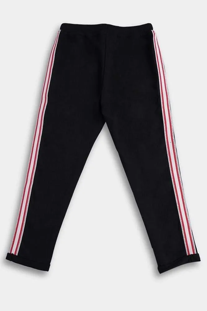 BLACK ZIP UP SWEATSHIRT JOGGER SET (FLEECE)