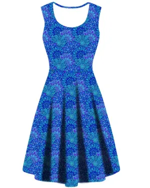 Blue Aura Sleeveless Deluxe Pocket Dress