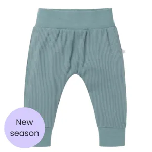 Blue Ribbed Joggers