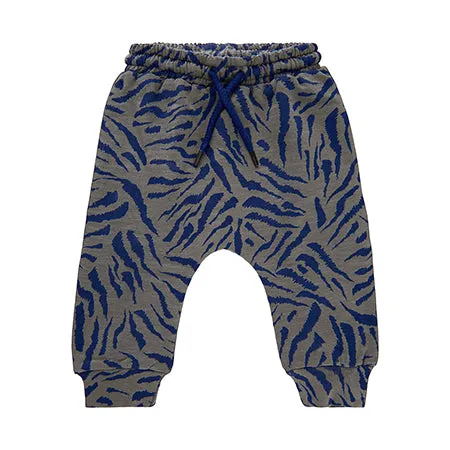 Blue Zebra Print Joggers