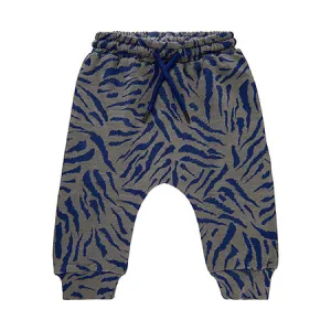 Blue Zebra Print Joggers