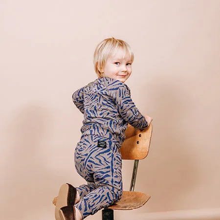 Blue Zebra Print Jumper