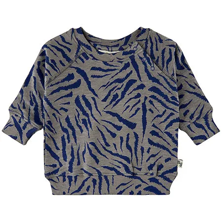 Blue Zebra Print Jumper