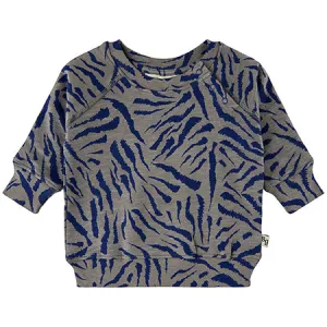 Blue Zebra Print Jumper