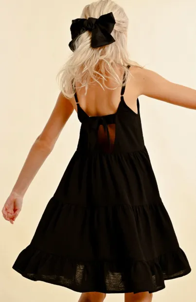 Bow Back Tiered Dress