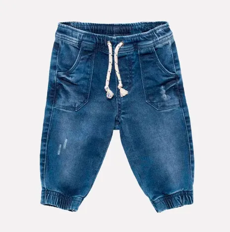 Boys Drawstring Denim Joggers