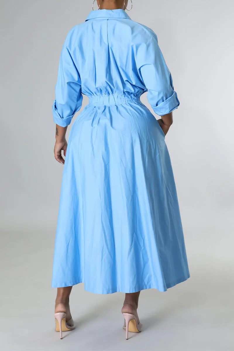 BR3110 Long Sleeve Fit and Flare Dress