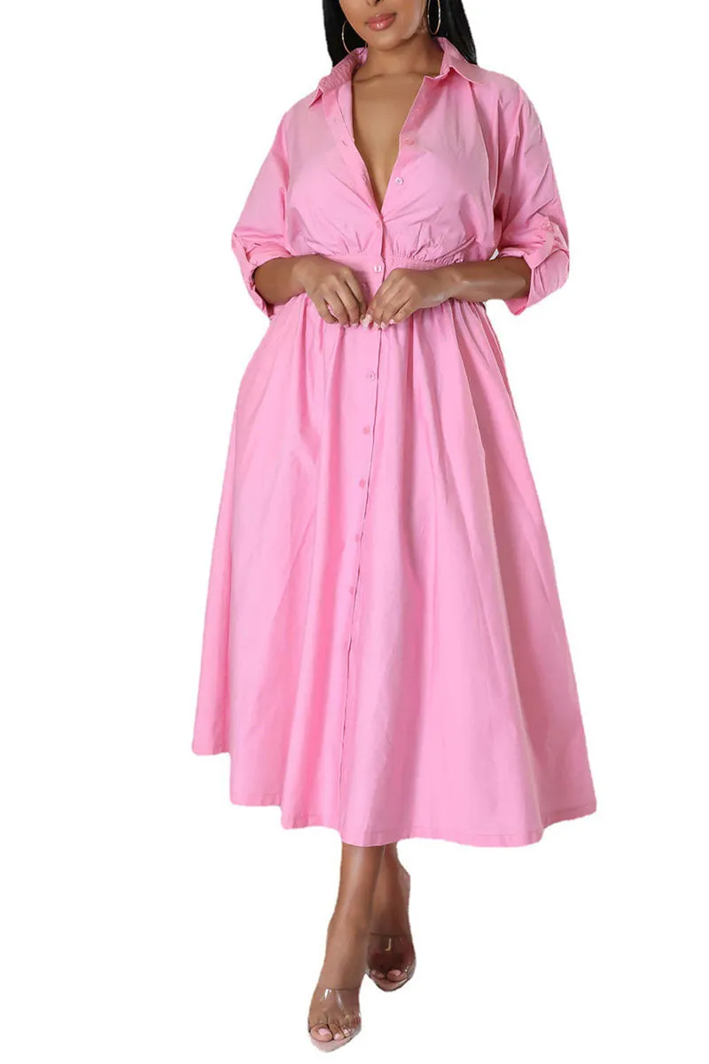BR3110 Long Sleeve Fit and Flare Dress
