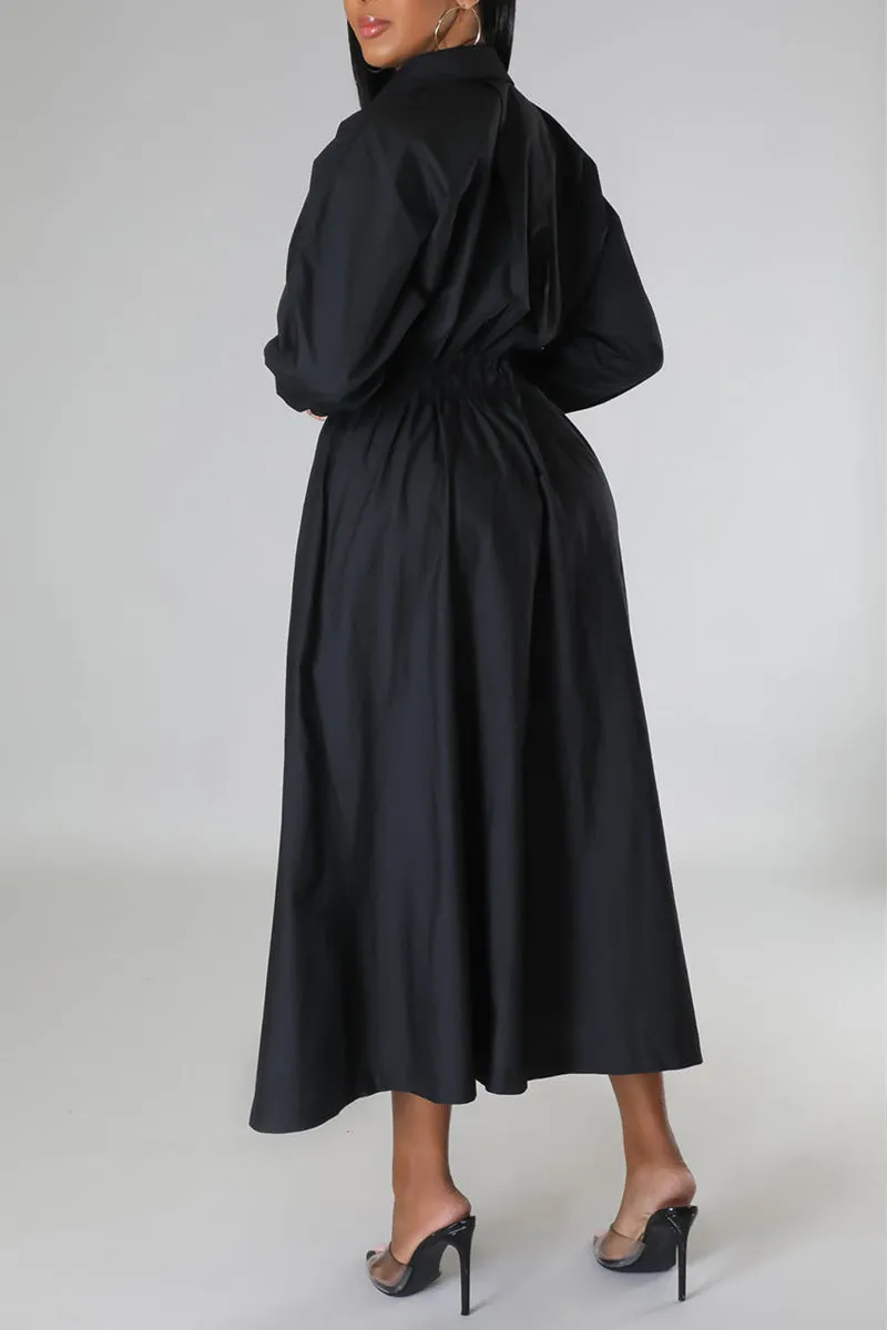 BR3110 Long Sleeve Fit and Flare Dress