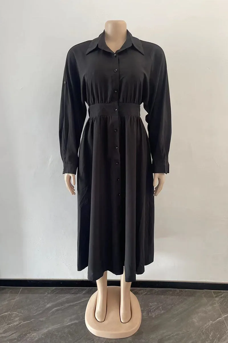 BR3110 Long Sleeve Fit and Flare Dress