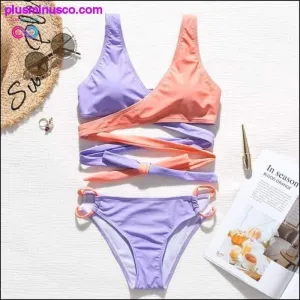 Brazilian Neon Bandage Push-Up High Cut Swimsuit