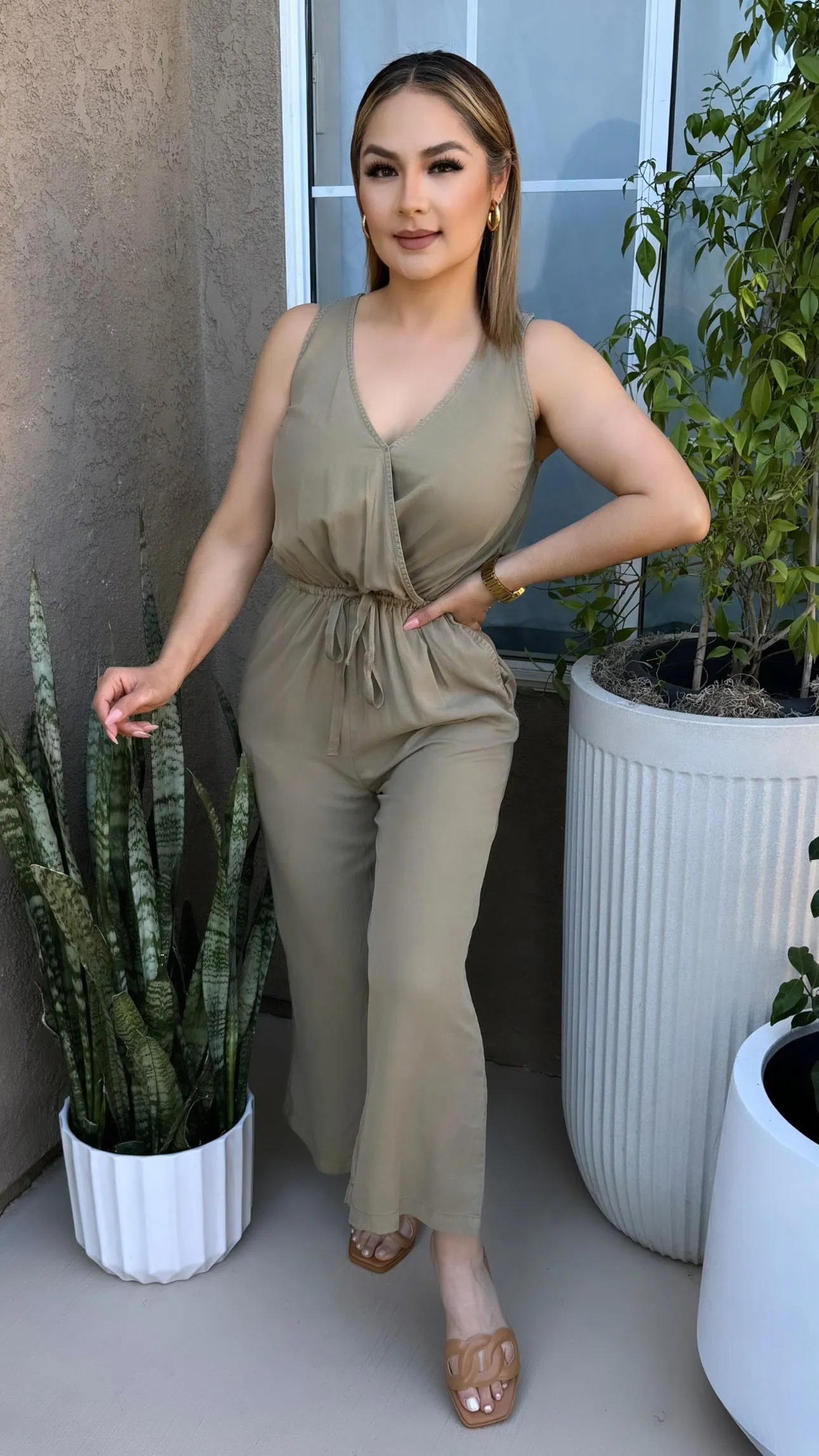 BRITNEY OLIVE JUMPSUIT