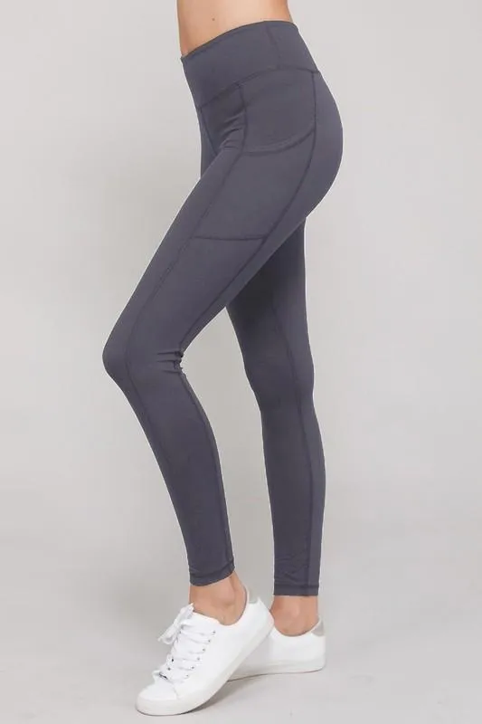 Buttery Soft Pocket Leggings -- 5 Solid Colors!