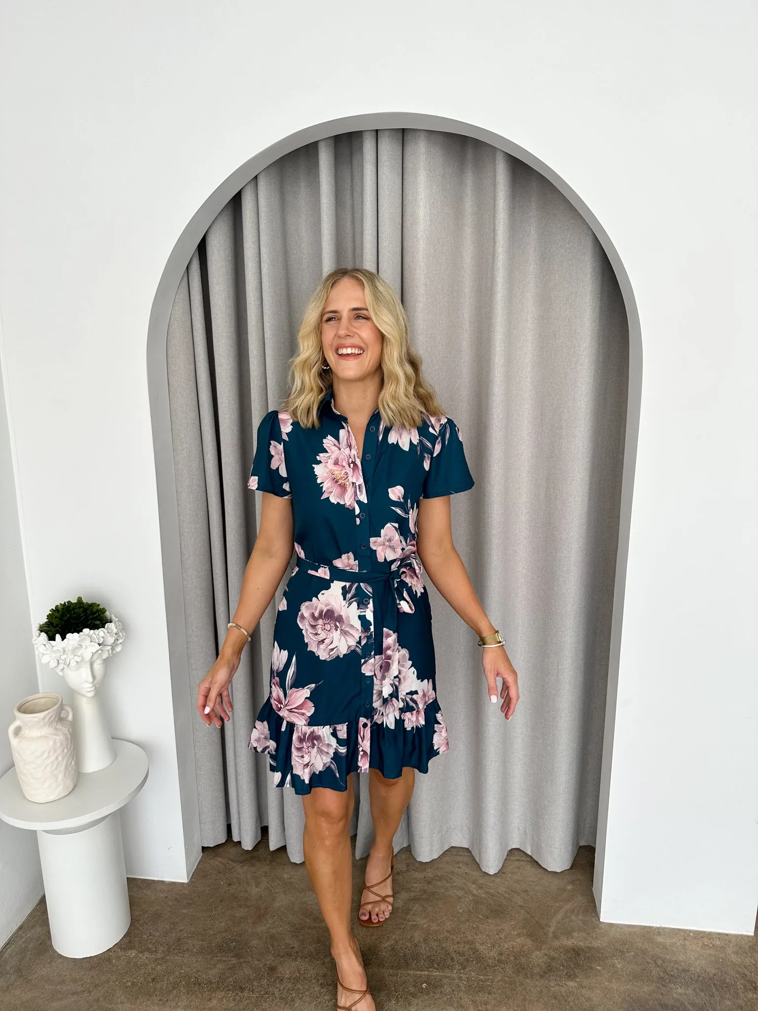 Candice Dress- Crystal Teal