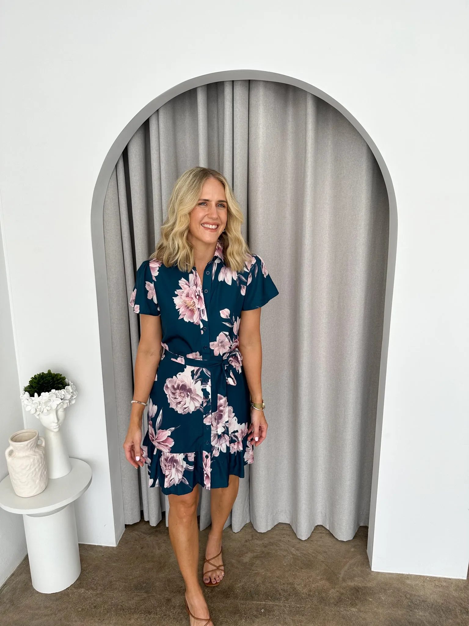 Candice Dress- Crystal Teal