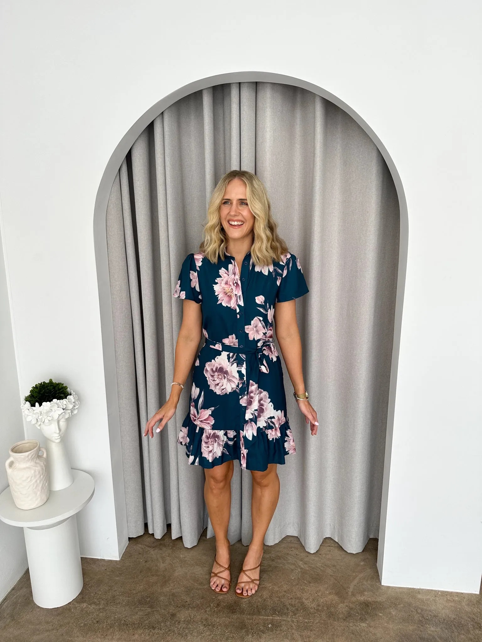 Candice Dress- Crystal Teal