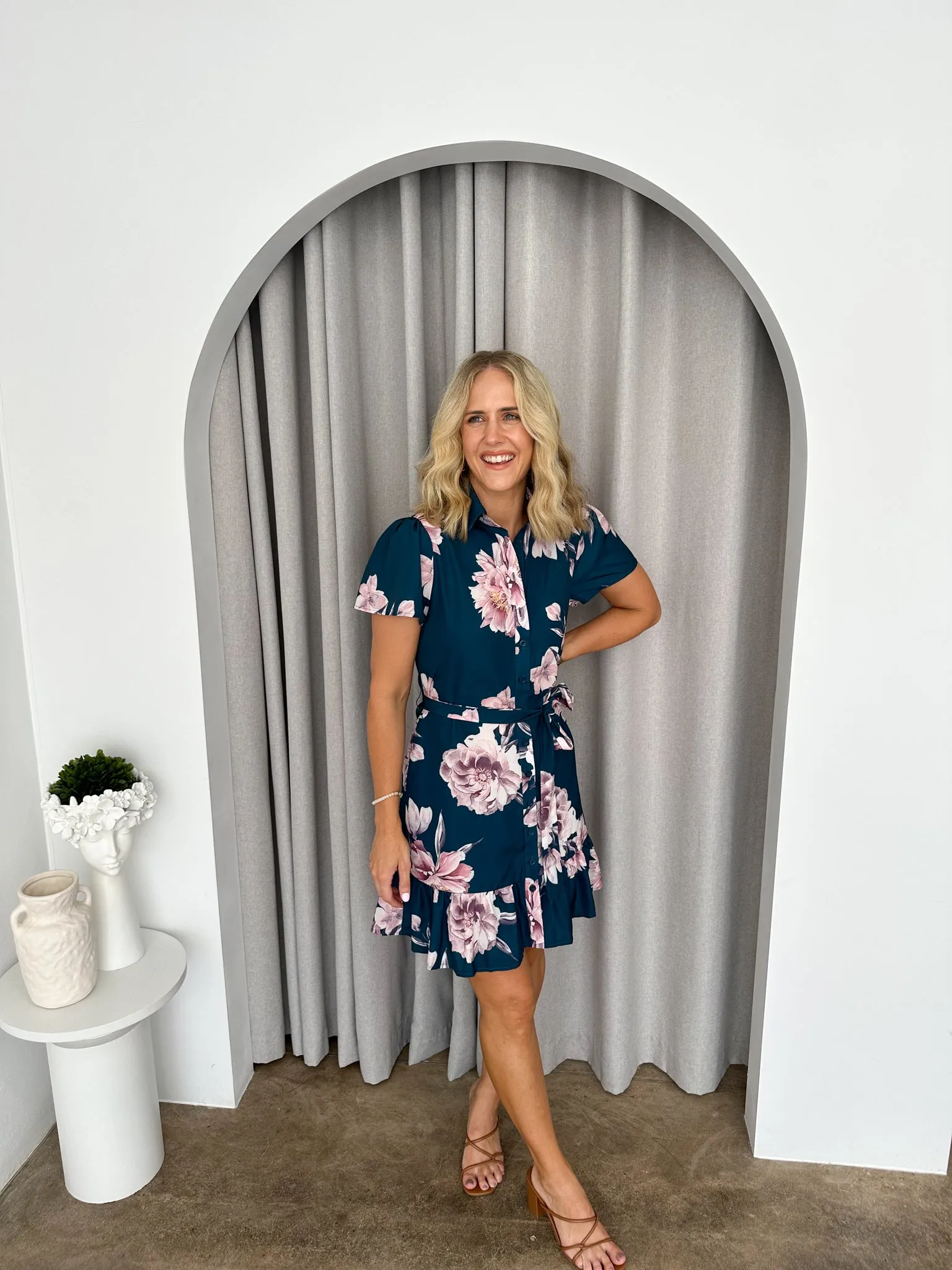 Candice Dress- Crystal Teal