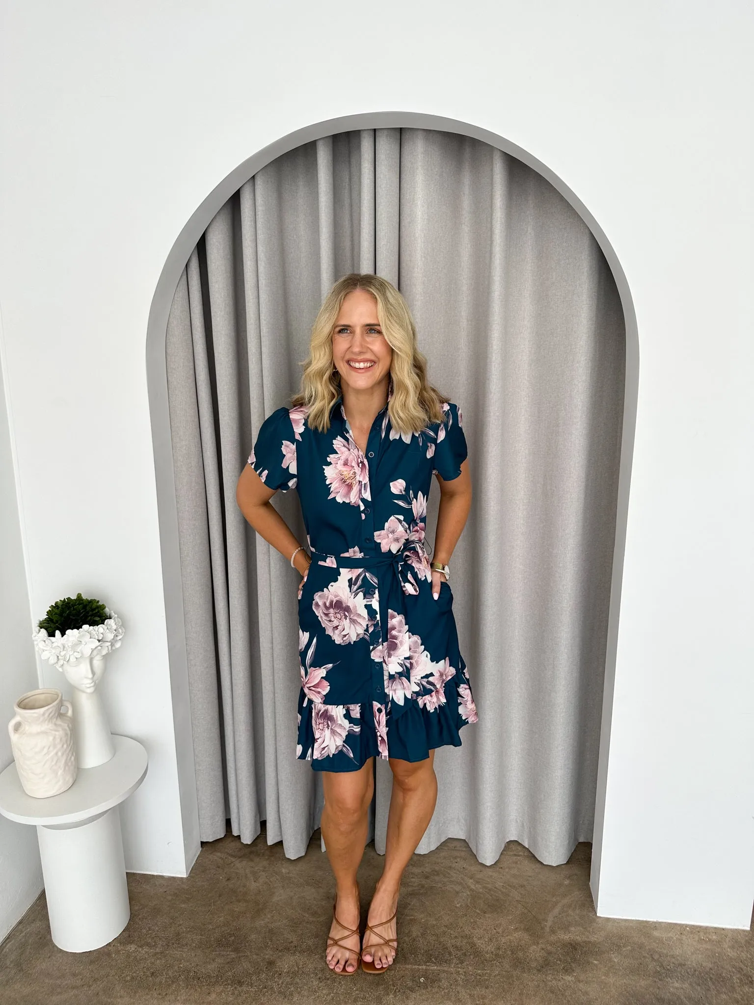 Candice Dress- Crystal Teal