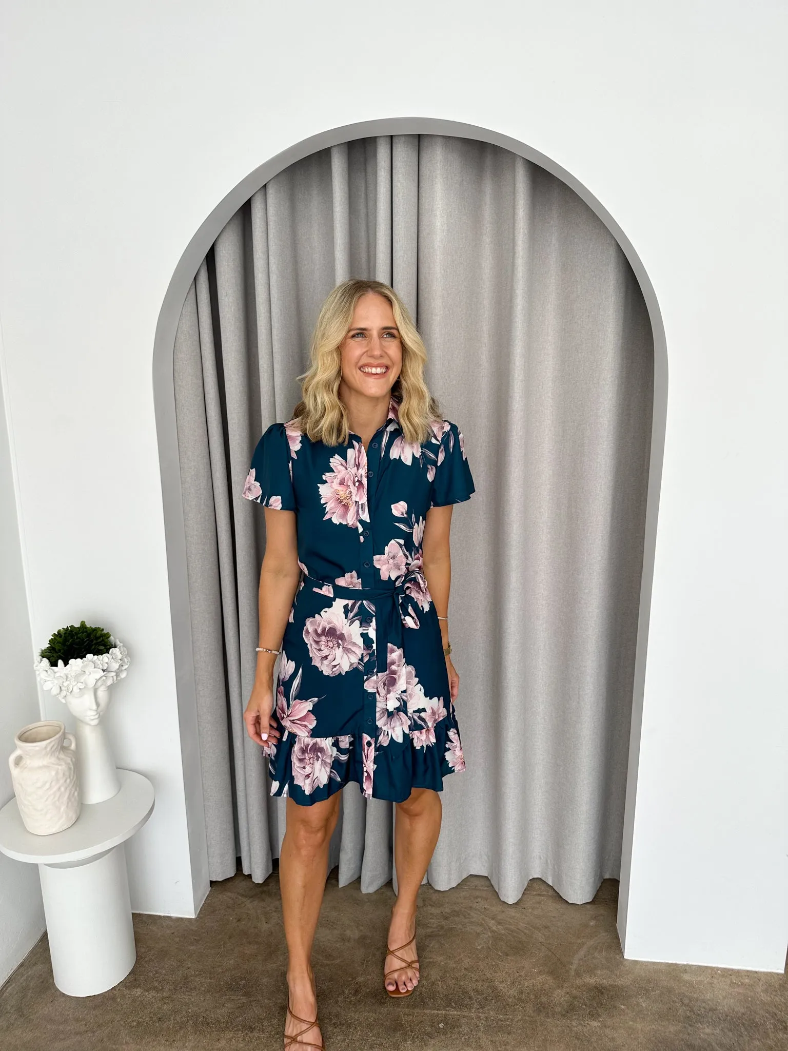 Candice Dress- Crystal Teal