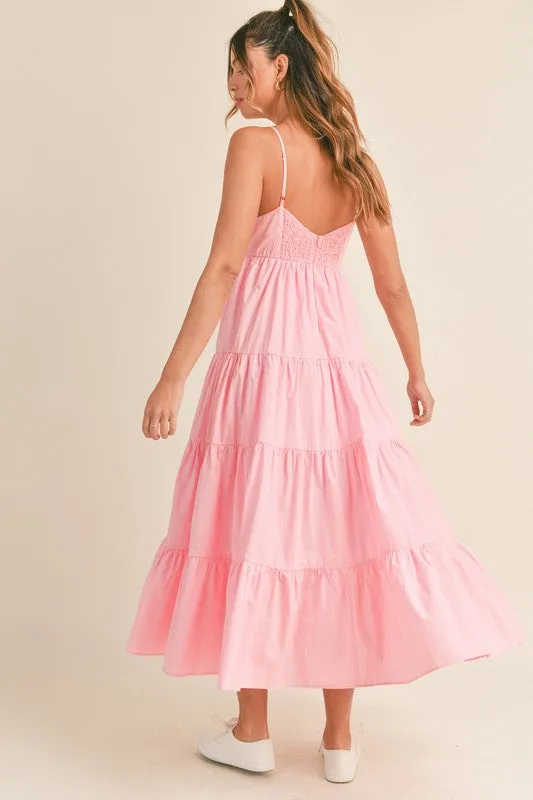Candy PInk Big Bow Midi Dress