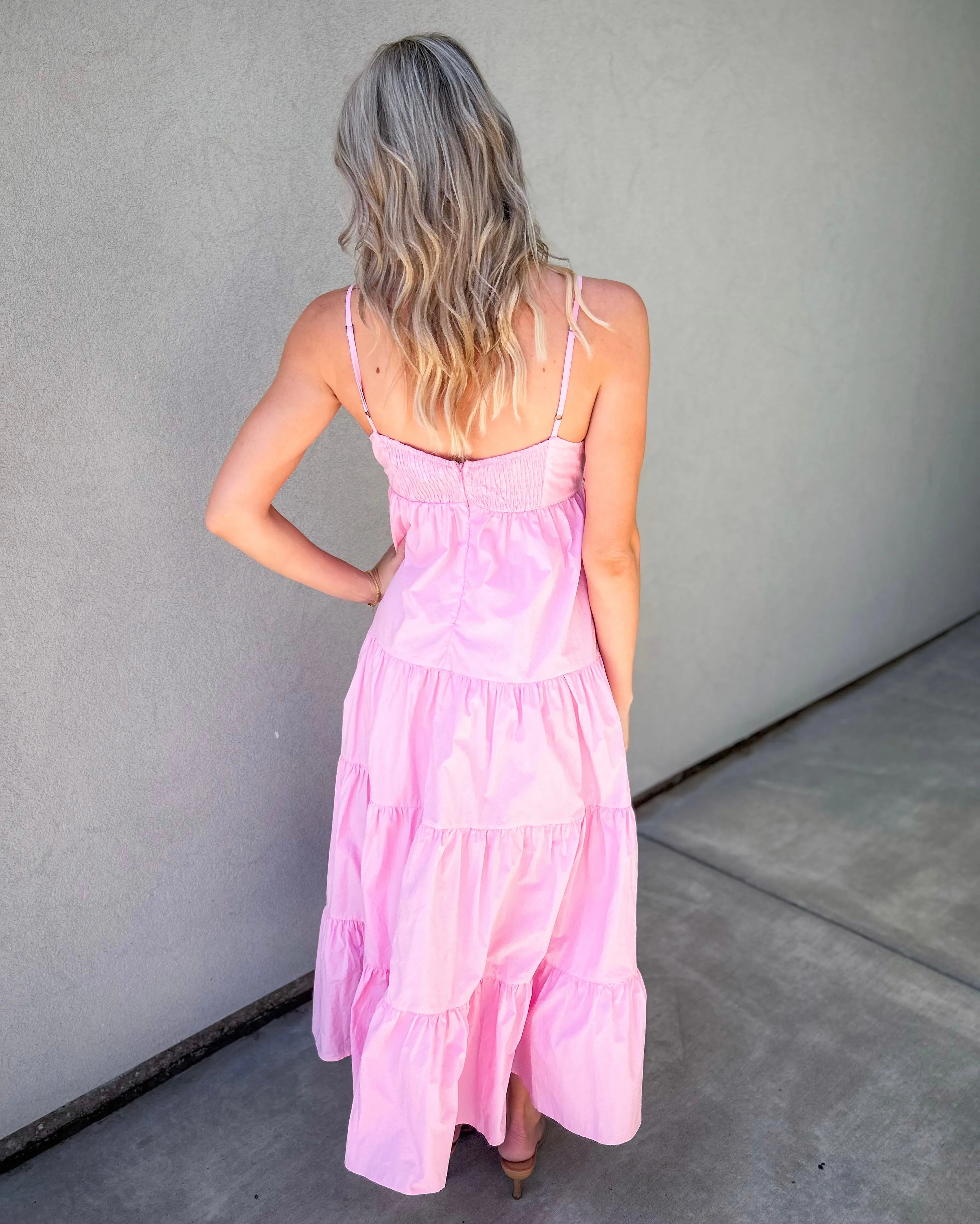Candy PInk Big Bow Midi Dress