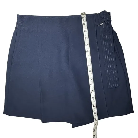 CARVEN Paris | Navy Mini Pleated Wrap Bow Skort Skirt Shorts