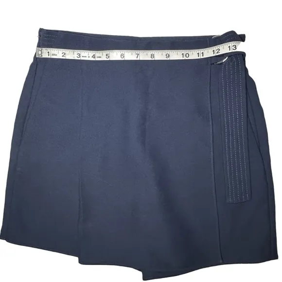 CARVEN Paris | Navy Mini Pleated Wrap Bow Skort Skirt Shorts