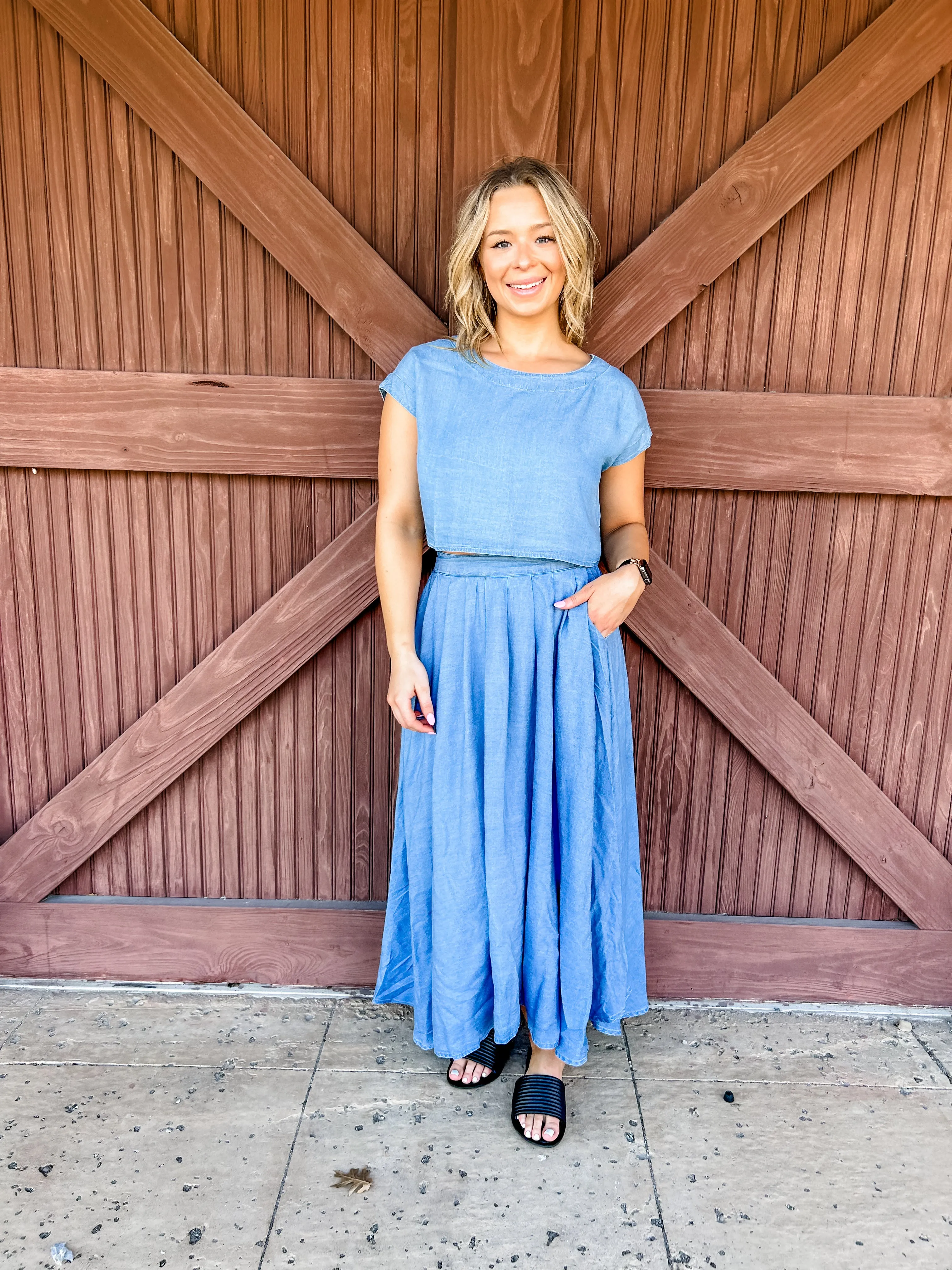 Casey Chambray Skirt
