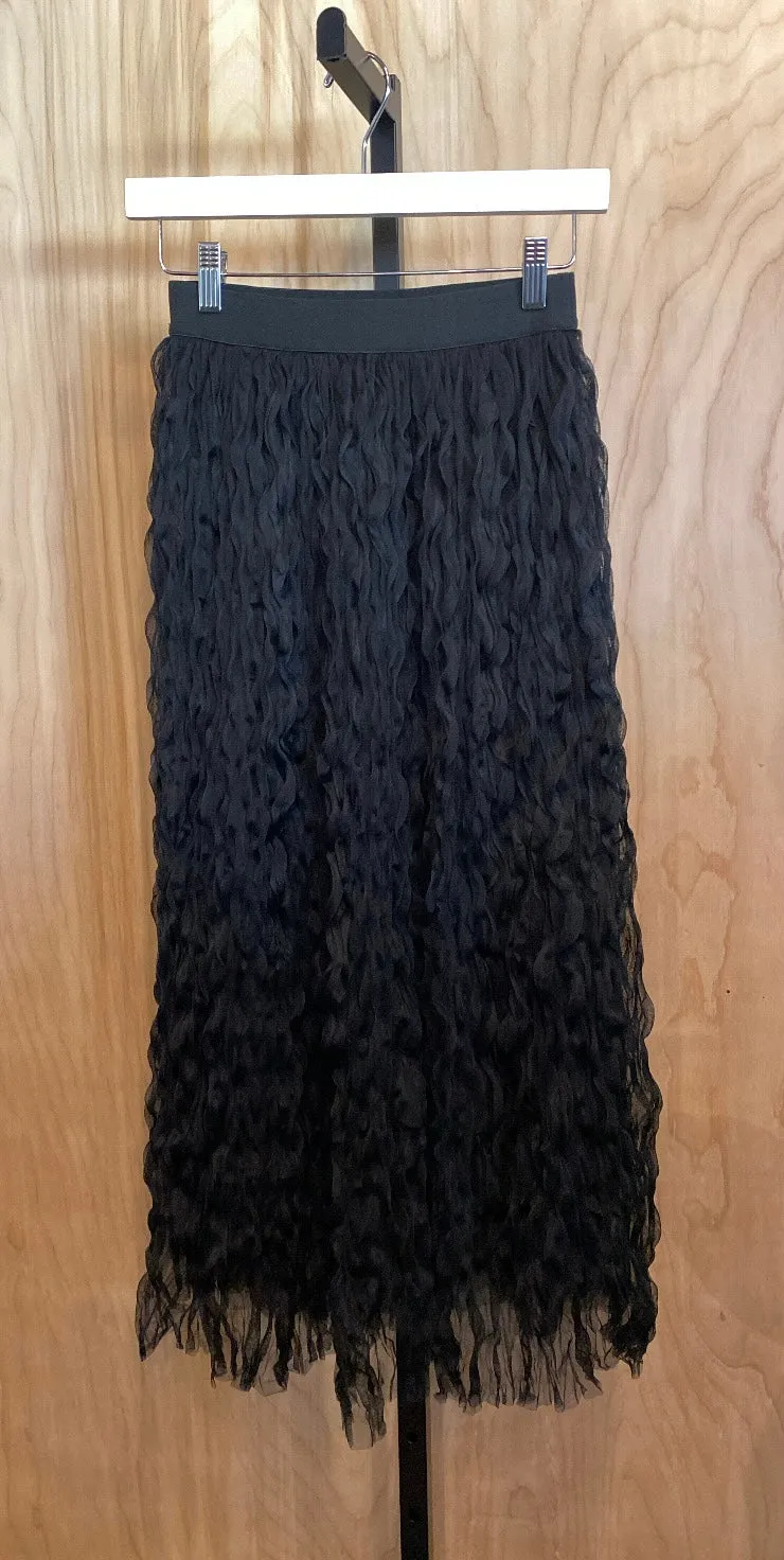 Chiffon Crinkled Midi Skirt