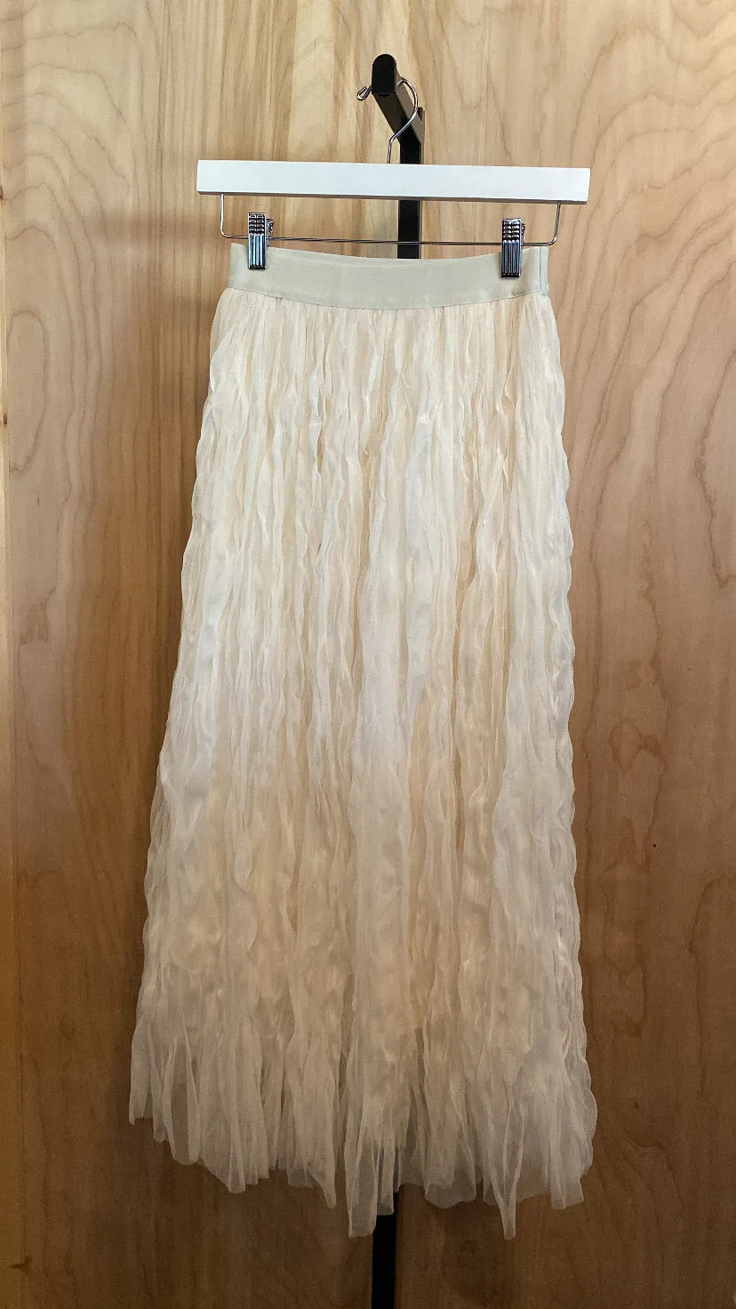 Chiffon Crinkled Midi Skirt