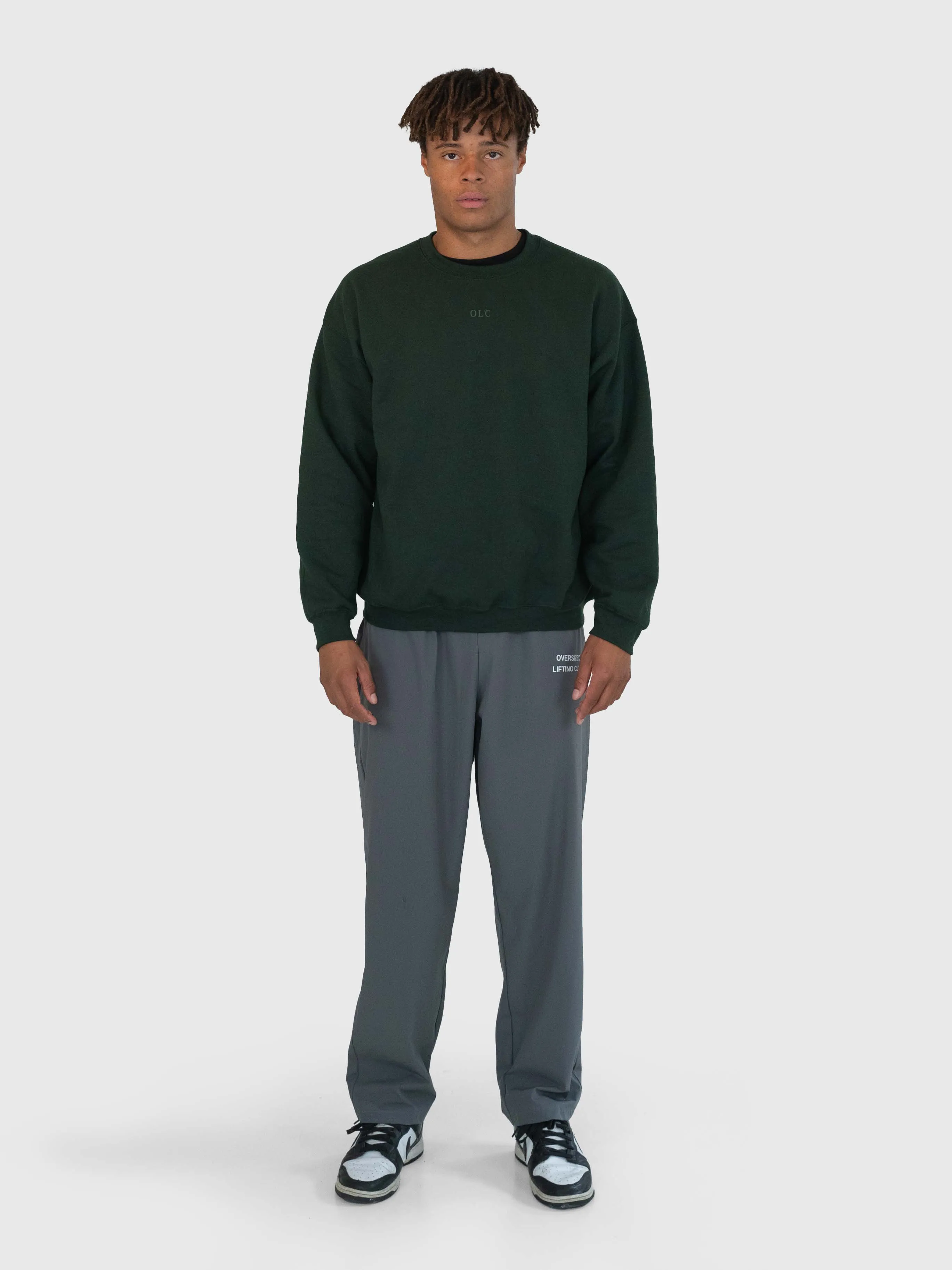 Confidence Sweatshirt – Forrest Green/White