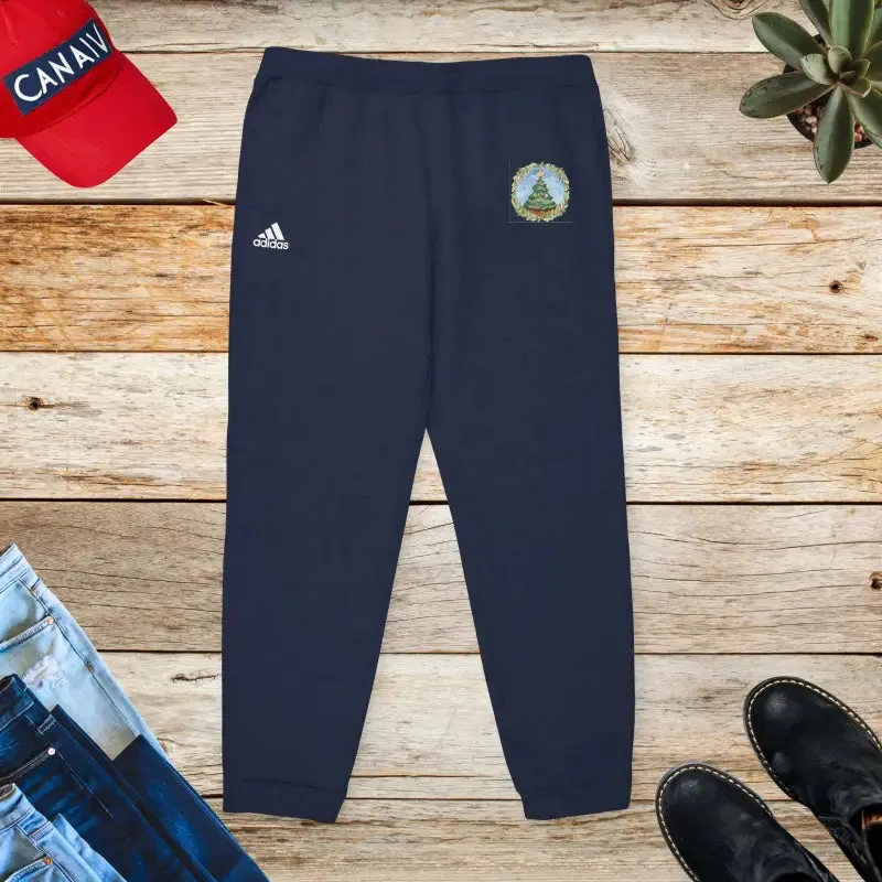 Cozy Christmas Tree Adidas Fleece Joggers