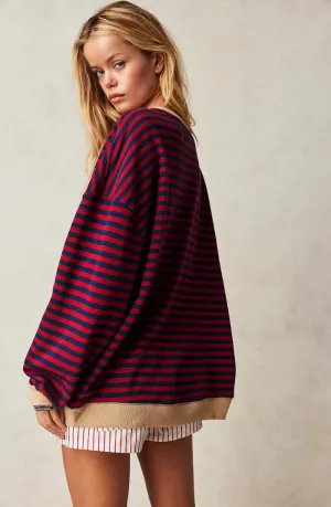 Cozy oversized striped Zoe sweater