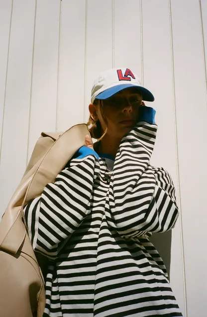 Cozy oversized striped Zoe sweater