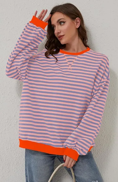 Cozy oversized striped Zoe sweater