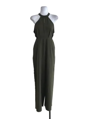 Crocodile Green Halter Neck Jumpsuit