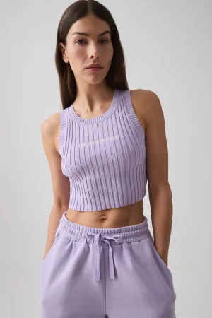 Cropped Knitted Logo Tank 135