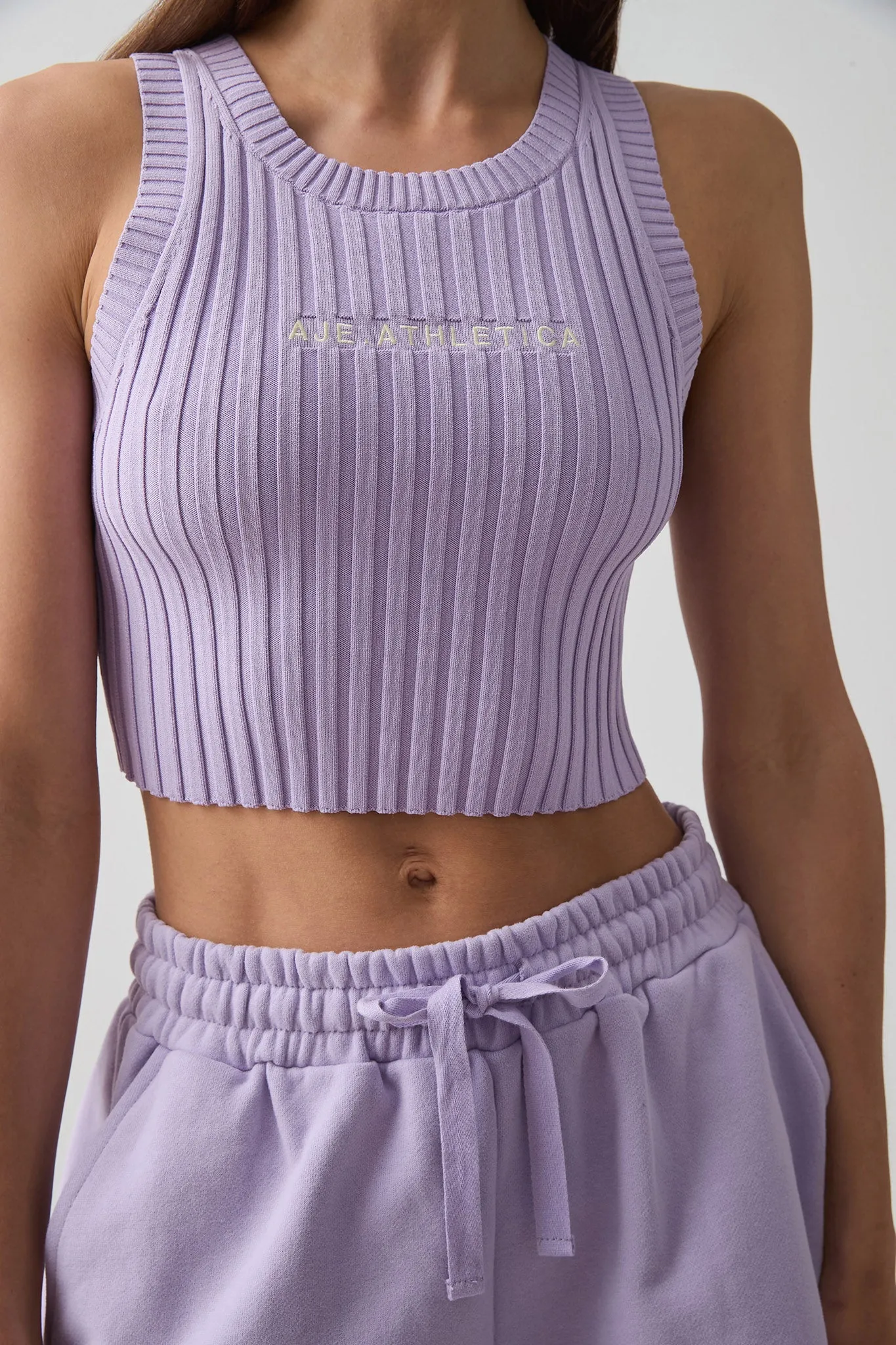 Cropped Knitted Logo Tank 135