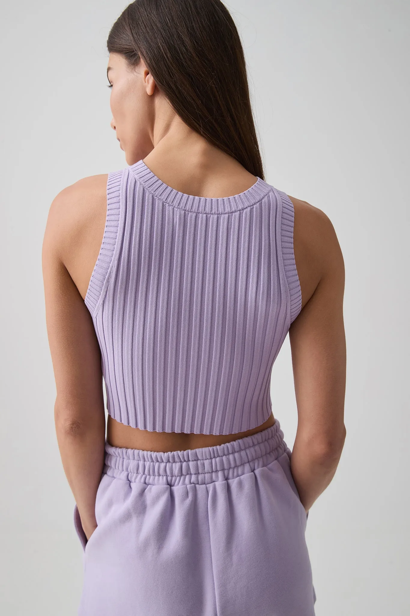 Cropped Knitted Logo Tank 135